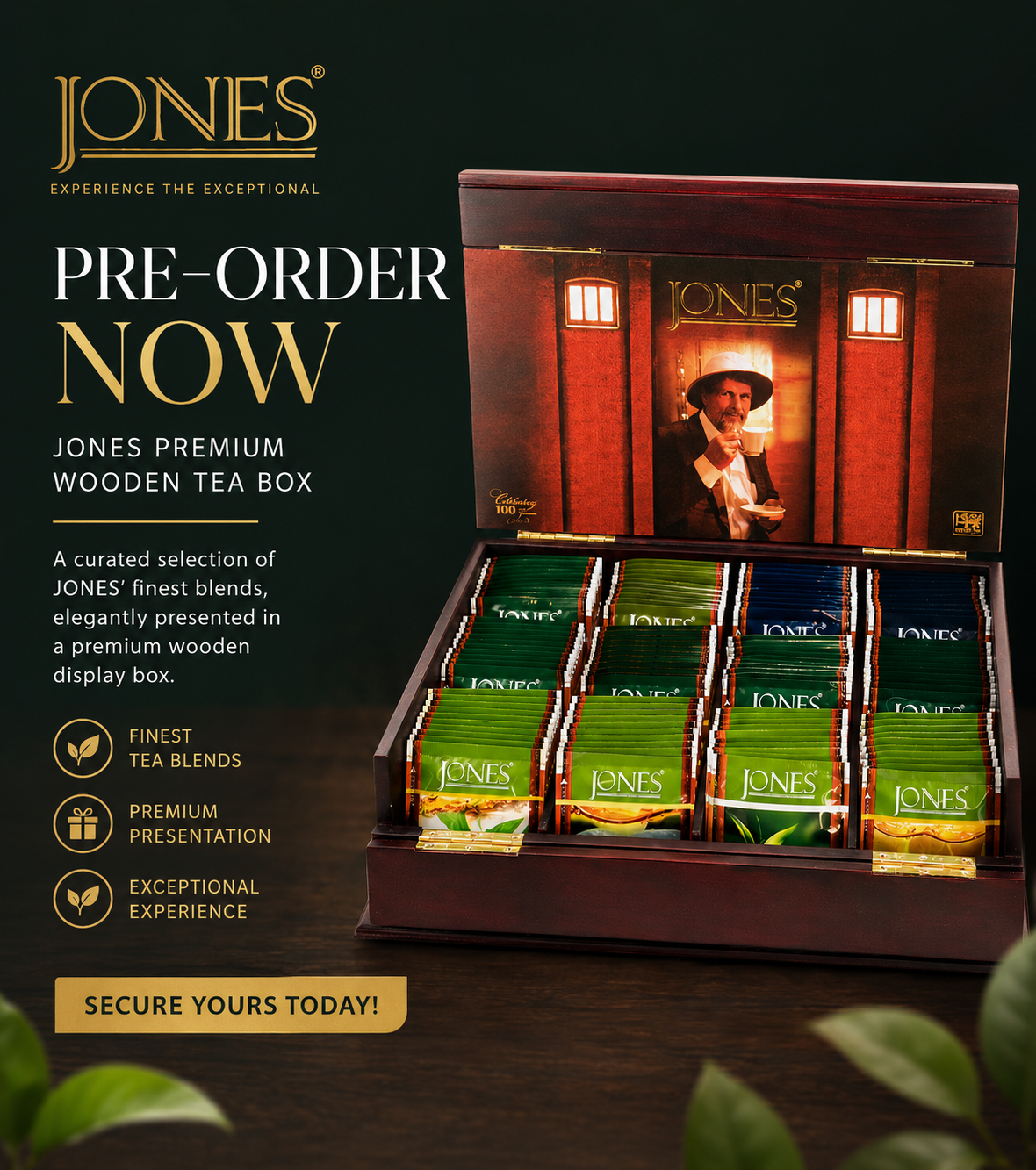 Jones Wooden Tea Boxes available in Canada